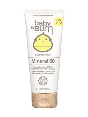 Baby Bum SPF 50 Sunscreen Lotion, Mineral UVA/UVB Face and Body