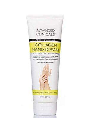 Advanced Clinicals Plant Collagen Hand Cream for Dry Cracked Hands.