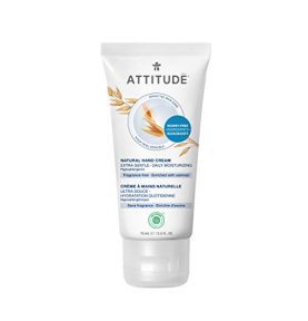 ATTITUDE Unscented Hand Cream for Dry, Sensitive Skin
