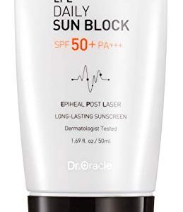 Dr. Oracle's EPL Daily Sun Block SPF 50+ PA+++ - A Facial Sunscreen for Brightening and Restoring Delicate Skin (1.69oz) - Dermatologist Tested!.
