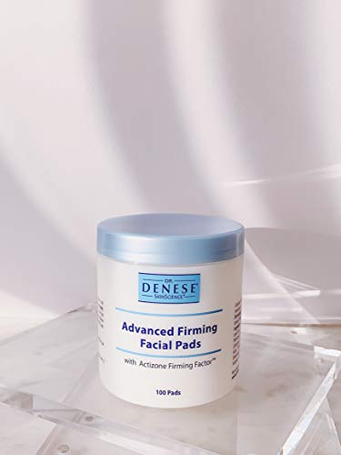 Dr. Denese SkinScience Advanced Firming Facial Pads - Unveil Radiant Skin with Glycolic Acid, Peptides & Aloe Vera - 100 Count