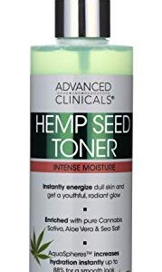 Hemp Oil Hydrating Facial Toner Natural Extracts Energize Aging