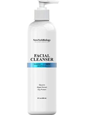 New York Biology Hyaluronic Acid Face Wash - Exfoliating Acne Cleanser for Anti-Aging and Moisturizing - 8 Fl Oz.