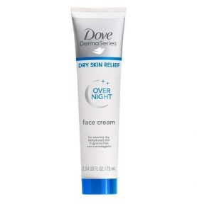 DOVE DERMASERIES FACE dry skin relief for dry skin fragrance