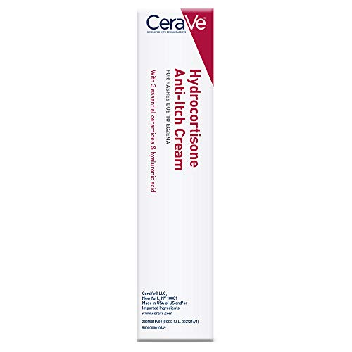 CeraVe Hydrocortisone Cream 1%, 1 Ounce , Eczema Treatment
