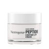Jar of Neutrogena Fast Firming Peptide Contour Lift Face Cream beside fresh leaves and spoon