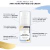 Alana Mitchell Anti Aging Peptide Eye Cream - Natural Firming Treatment for Under Eye Wrinkles, Fine Lines, and Dryness - Hydrating Serum to Diminish Crow's Feet