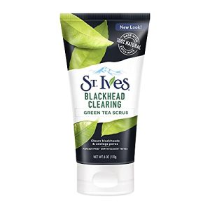 St. Ives Blackhead Clearing Green Tea & Bamboo Face Scrub - 100% Natural Exfoliants and Salicylic Acid for Clear Pores and Clear Skin, 6 oz.