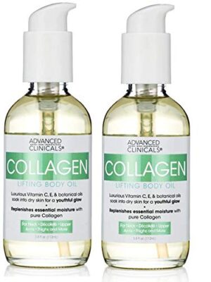 Advanced Clinicals Collagen Lifting Body Oil with Vitamin C