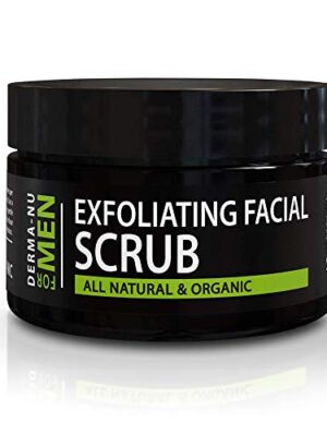 Exfoliating Mens Natural face scrub - Organic for Sensitive Facial Skin