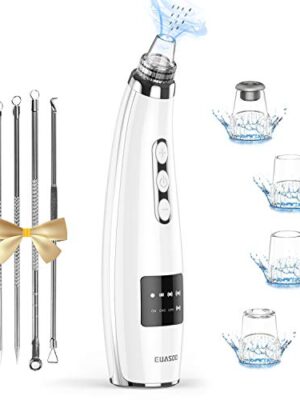 Advanced Blackhead Remover Pore Vacuum: USB Rechargeable Facial Pore Cleaner with 5 Probes and Blackhead Removal Kit for Men and Women.