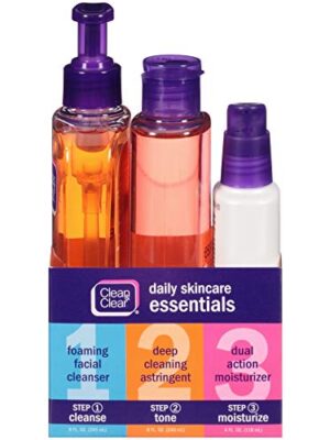 Clean, Clear Daily Acne Skincare Essentials Set
