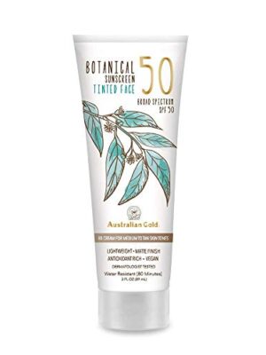 Australian Gold Botanical Sunscreen Tinted Face BB Cream SPF 50