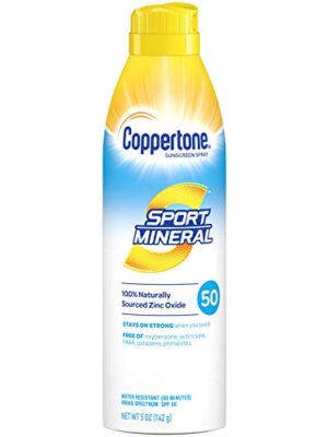 Coppertone Sport Mineral SPF 50 Sunscreen Spray Zinc Oxide