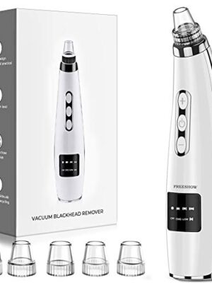 Advanced Blackhead Remover Vacuum with 5 Adjustable Suction Levels and 5 Probes - USB Rechargeable, Effective Pore Cleansing for All Skin Types.