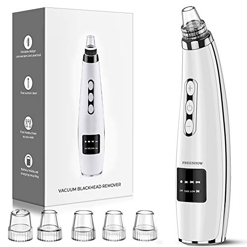 Advanced Blackhead Remover Vacuum with 5 Adjustable Suction Levels and 5 Probes - USB Rechargeable, Effective Pore Cleansing for All Skin Types.
