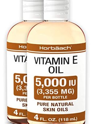 Natural Vitamin E Oil 5000 IU, 8 oz (2 x 4oz),For Skin
