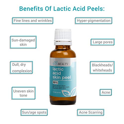 LACTIC Acid 90% Skin Chemical Peel- Alpha Hydroxy (AHA) For Acne