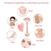 Skincare Routine with TOPMIN Rose Quartz Facial Roller and Gua Sha Set - Natural Beauty Enhancement
