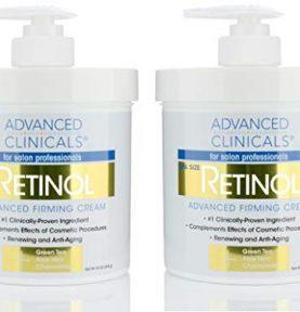 Advanced Clinicals Retinol Cream. Spa Size for Salon Professionals.