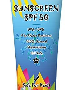 Reef Safe Sunscreen SPF 50 All Natural, Water Resistant