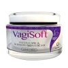 A soothing, natural skincare balm in a sleek container, ideal for women seeking comfort and hydration for their intimate area