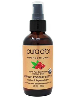 PURA D'OR Organic Rosehip Seed Oil (4oz / 118mL)