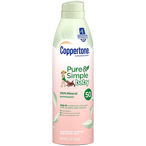 Coppertone Pure Simple Baby Mineral Spf 50 Spray