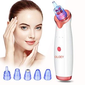 Advanced Blackhead Remover Pore Vacuum - Rechargeable Facial Suction Cleanser with 5 Probes for Complete Blackhead and Comedone Removal.