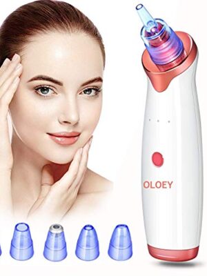 Advanced Blackhead Remover Pore Vacuum - Rechargeable Facial Suction Cleanser with 5 Probes for Complete Blackhead and Comedone Removal.