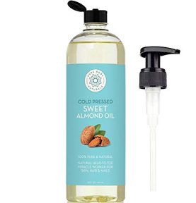 Sweet Almond Oil for Hair and Skin, 100% Pure and Cold Pressed
