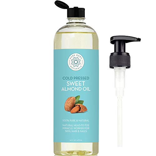 Sweet Almond Oil for Hair and Skin, 100% Pure and Cold Pressed