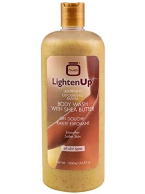 Exfoliating Shower Gel 1000ml with Shea Butter and Papaya, luxurious foaming cleanser for radiant skin