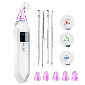 Blackhead Remover Vacuum Pore Cleaner: Advanced Vacuum Adsorption Technology for Effortless Blackhead and Comedone Removal with Colorful LED Light.