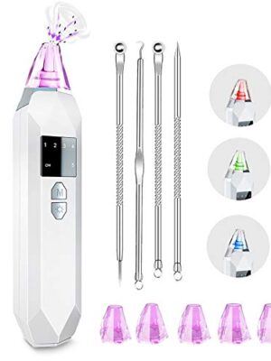 Blackhead Remover Vacuum Pore Cleaner: Advanced Vacuum Adsorption Technology for Effortless Blackhead and Comedone Removal with Colorful LED Light.