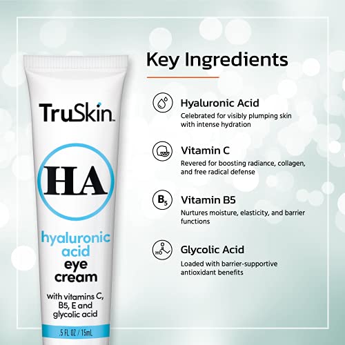 TruSkin Hyaluronic Acid Eye Cream, Anti-Aging Treatment