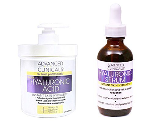 Advanced Clinicals Hyaluronic Acid Cream and Hyaluronic Acid Serum