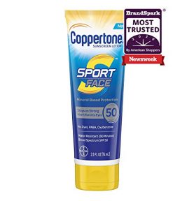 Coppertone Sport Face SPF 50 Sunscreen Mineral Based Lotion
