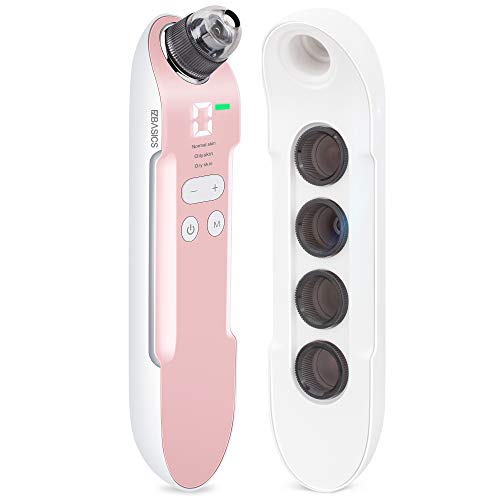 LED Display Rechargeable Blackhead Remover Vacuum with 3 Adjustable Suction Levels - Facial Pore Cleanser and Pimples Comedone Extractor Tool.