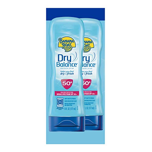 Banana Boat Dry Stability Sunscreen Lotion SPF 50 - Twin Pack, 6 oz Each, Reef Safe Formula