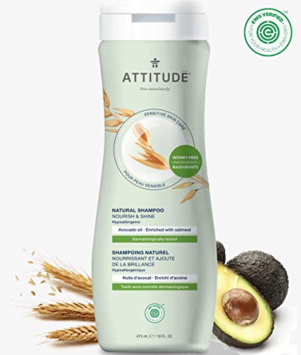 ATTITUDE Natural Shampoo for Sensitive Skin, Nourish and Shine