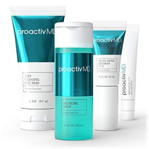 ProactivMD Adapalene Gel Acne Kit - Complete Skincare Regimen with Retinol Moisturizer and Toner, Deep Cleansing Exfoliating Acne Face Wash, Balancing Toner, Daily Oil Control with SPF 30.
