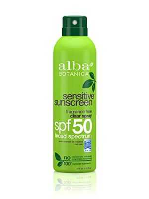 Alba Botanica Fragrance Free Clear Spray Sensitive SPF 50