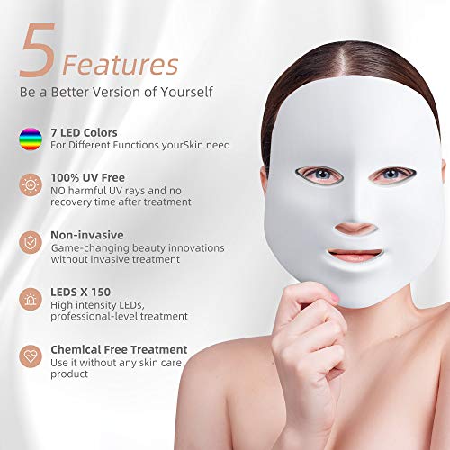 Transform Your Skin with LED Masks Light Treatment - 7 Color Rejuvenation for Anti-Aging and Facial Care