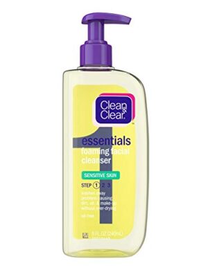 Clean, Clear Essentials Foaming Facial Cleanser for Sensitive Skin