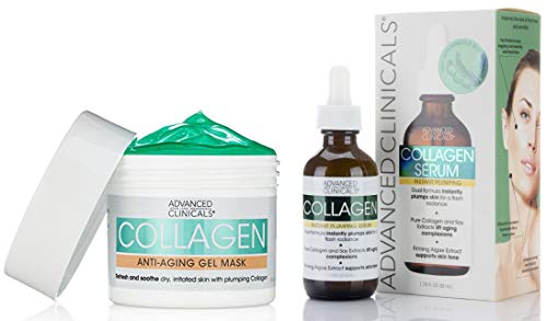 Advanced Clinicals Anti-Aging Collagen Facial Skin Care Set.