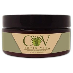 Cutis Vita Natural Moisturizing Cream with Aloe Vera and Shea Butter for Relief from Eczema, Rosacea, Psoriasis, Rashes, Redness and Itchiness - Naturally Relieves Dry Skin.