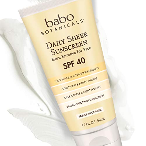 Babo Botanicals Daily Sheer Mineral Face Sunscreen Lotion SPF 40