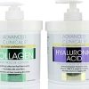 Advanced Clinicals Collagen Cream, Hyaluronic Acid Cream Set.