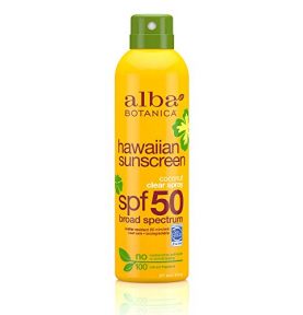 Alba Botanica Hawaiian SPF 50 Nourishing Coconut Clear Spray